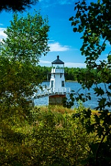 Doubling Point Lighthouse Tower Over Kennebec River